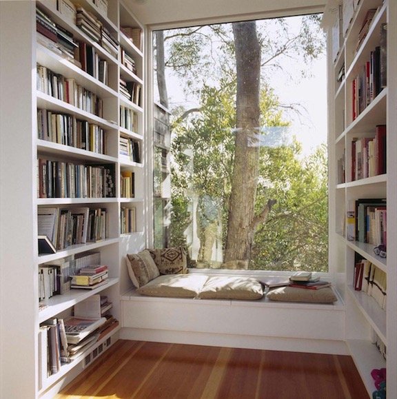 A well-lit window seat. (Source: Pinterest)